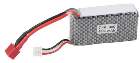 Batterie Lipo à Haut Débit 7,4 V 1600 MAh 30C – pour Véhicules Tout-Terrain, Pièces de Rechange pour SCY 16101 16102 16103 16201 1/16 RC