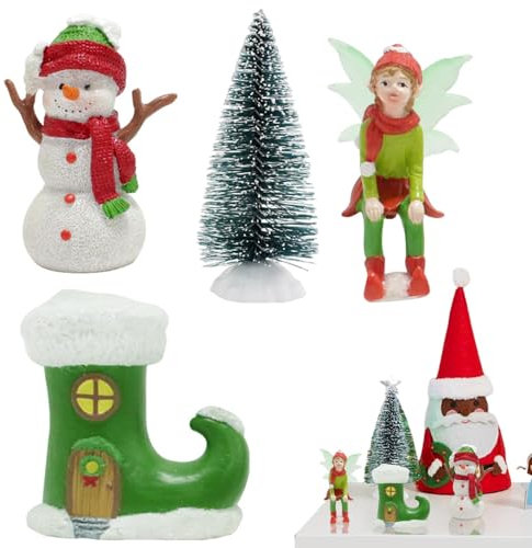 Xijobido Weihnachtsfiguren leuchten,Leuchtende Weihnachtsstatue - Weihnachtsdekoration, Partygeschenke, leuchtende Harzstatue,Wiederverwendbare, im Dunkeln leuchtende Landschaftsfiguren, Dekorationen