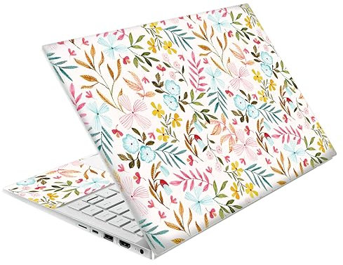 Laptop Skin Decal HP 14 - Botanical, Laptop Cover Sticker, No Cutting Required, No Bubble, Waterproof, Scratch Resistant - Including Wide Screen and Wrist Pad