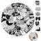 60 StüCk Schwarz Weiß Scrapbook Stickers, Wasserfeste Vinyl Aufkleber, FüR Skateboard Laptop Handy Koffer Helm Motorrad, Kleine Sticker FüR Jugendliche Erwachsene