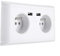 USB Port Design Wall Pustlet WORTHER avec Doubles Sockets et Double Port USB pour la Maison, le Bureau, le Restaurant, L'hôtel
