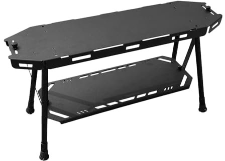 Klappbarer Campingtisch – Tragbare Aluminium-Legierung Camping Lagerregale – Kompaktes Lagerregal, Slim Fold Kochstation für Zuhause, Küche, Outdoor