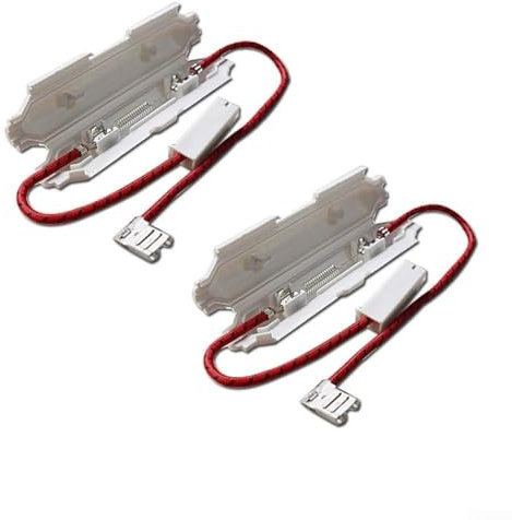A pair of high voltage fuses tailored specifically for microwave ovens, each rated effectively at five kilovolts (5KV0.65A)