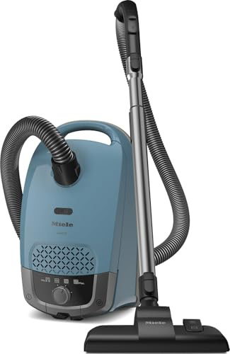 Miele Guard S1 Bagged Canister Vacuum Cleaner with AirClean Filter and FiberTeQ Universal Floorhead, Lightweight & Compact Design, Nordic Blue – 12752460
