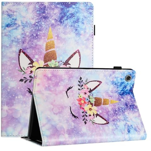 LSPCASA Hülle für Samsung Galaxy Tab A11 Plus 11 Zoll 2025 Hülle Samsung Galaxy tab A11+ SM-X230 SM-X235 SM-X236B Folio Flip PU Leder Schutzhülle mit Standfunktion Stifthalter Tablet Case Einhorn