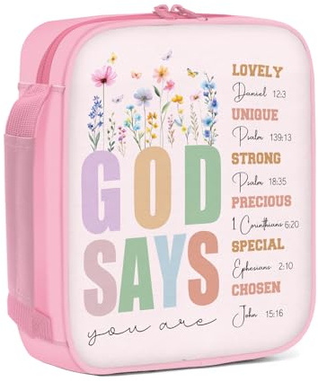 Bible Cover for Women, Bible Holder, Bible Cover With Handles, Bible Carrying Case, Bible Bags With Zipper and Pockets, Flower2, 11 x 8.6 x 2.4 inches