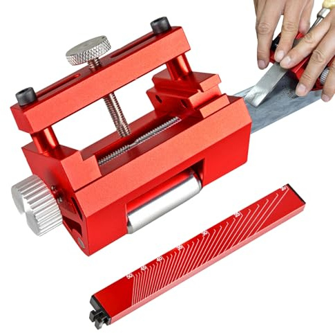 Chisel Sharpening Guide - Alloy D Aluminium, D Template Sharpening Adjustable Size Gives Precision Angle Control | Deafilado Di Carpentry Di Stable Support, Sharpening Tool