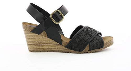 Salambo, Sandale Femme, Noir, 38