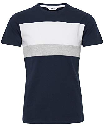 !Solid Sascha Herren T-Shirt Kurzarm Shirt Mit Streifen Und Rundhalsausschnitt, Größe:XXL, Farbe:Insignia Blue (1991)