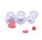 KALAIEN Small 3Pcs Fondant Heart Shaped Small Plunger Cutter Sugarcraft Cake Decorating Tools-Mini