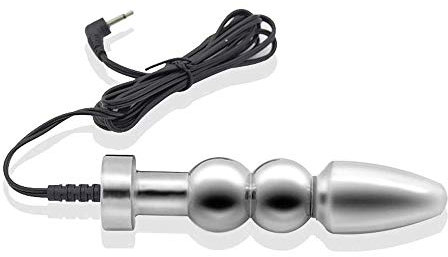 Estim Plug Elektro Anal und Vaginal Dildo Bipolar Analplug Analdildo Perlen Butt Plug aus Edelstahl Zubehör zur Reizstromgeräte Elektrostimulation Sonde Sexspielzeug für Frauen Männer Paare,B