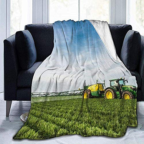 Emily-Shop Traktor Farm Ultra-Soft Fleece Decke Flanell Samt Plüsch Decke 50 x 40 Zoll