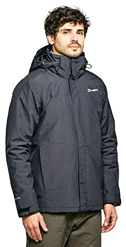 Berghaus Men’s Maitland 3-in-1 Jacket with Microfleece Midlayer, GORE-TEX Outer Shell & Adjustable Hood, Waterproof, Breathable (UK, Alpha, L, Regular, Regular, Black)