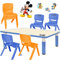 alles-meine.de GmbH Sitzgruppe für Kinder - Tisch + 6 Kinderstühle - Größen & Motiv & Farbwahl - Mickey Mouse/blau - inkl. Name - höhenverstellbar - 1 bis 8 Jahre - Plastik - f..