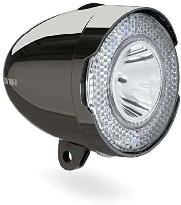 AXA 706 Fahrradlicht Vorne Batterie - 15 Lux Fahrrad Scheinwerfer - LED Frontlicht - Integrierter Reflektor - Sichtbar bis 2250 m