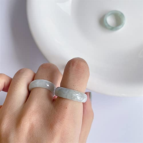 YZDKJ Korea Koreanische Version von S925 Silber Mode All Match SHOOD Natural Jade Jade PERSONALISIERTE Ring Ring (Size : 16mm)