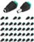 QWORK® 20 Pairs DC Power Connector Male Female 5.5mm x 2.1mm 12V Power Jack Connectors for CCTV Camera DVR Security System LED Light