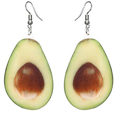 Holibanna Kaufladen Zubehör Kaufladen Zubehör Paar Ohrringe Baumeln Ohrringe Hawaii Ohrringe für M? Acryl Party Dekoration (Avocado) Ohrringe Silber 925 Hängend Ohrringe Silber 925 Hängend