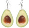 Holibanna Kaufladen Zubehör Kaufladen Zubehör Paar Ohrringe Baumeln Ohrringe Hawaii Ohrringe für M? Acryl Party Dekoration (Avocado) Ohrringe Silber 925 Hängend Ohrringe Silber 925 Hängend