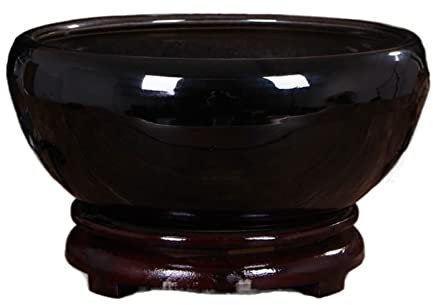 Pots de Plantes de Jardin Intérieur Extérieur Récipient for plantes bol de nénuphar en céramique grand pot de plante hydroponique fleur de lotus cuivre pièce de monnaie herbe hydroponique ware aquariu