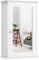 LIFEZEAL Armoire de Salle de Bain avec Miroir, Armoire Murale 34 x 15 x 53 CM en Bois, Armoire Murale à Miroir à 2 Niveaux avec 1 Porte, Blanche