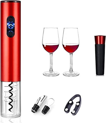 CAFFIA Électricité de l'ouvreur de Bouteilles à vin électrique a mis à Niveau One Touch Automatic Coutrkscrew Wine Overner avec Coupe-Papier for Restauration de Barre de Cuisine Party à Domicile