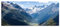 Pixxprint Glasbild Panorama, Wandbild aus Echtglas, See an Bergen, 120x50 cm, inkl. Aufhängung und Abstandshalter