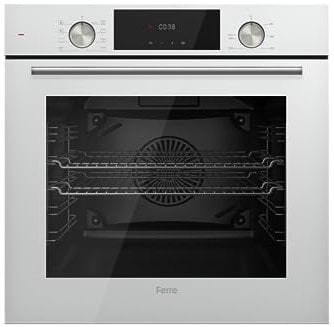 Ferre QXDMD 642 CB - 60cm Electric Built-in Oven - Net 73 L - FryArt Turbo Fan & Turbo Resistant & Grill Resistant - White