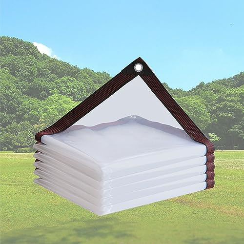 ATYUJKB Lona Impermeable Exterior Transparente 5x9m, Lonas para Piscinas, Lona de Protección Premium, Cubierta para Muebles de Jardín, Lona Alquitranada Cortina de Lluvia