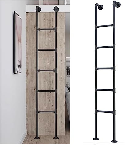 Loft-Treppe für Hochbett 1 1,2 1,3 1,4 1,5 1,6 m, Metall-Etagenbett-Ersatzleiter mit kompletten Kits für oberes Etagenbett/Wohnmobil/Haus/Wohnmobil-Anhänger (Größe: 160 cm (63 Zoll))
