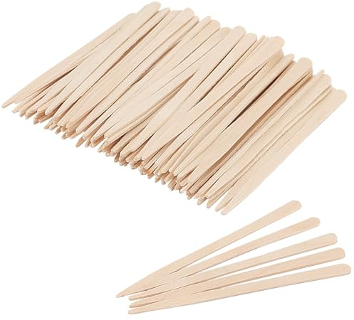 TAICHEUT 1200 bastoncini di cera per sopracciglia da 8,8 cm, spatole in legno per ceretta sopracciglia, applicatore per cera per depilazione facciale