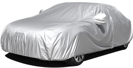 JNNJ Housse De Voiture Complète Universelle, Housse De Voiture Complète Pluie Poussière Soleil Protection UV, Housse De Voiture Imperméable Et Respirante, pour L'extérieur Et L'intérieur(3S)
