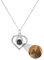 MMXX Personalisierte Projektion Halskette mit Bild im Inneren für Frauen 925er Sterling Silber Foto Halskette Bild Versteckte Gedenkkette Ich Liebe Dich 100 Sprachen (C1: Silber)