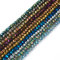 Boutigem 1250 cuentas redondas redondas de cristal galvanizado de 4 mm para manualidades, collares, pulseras, pendientes, joyería, 1250 unidades