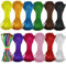 EBOBBY 240m Nylonschnur für Armbänder 1,5mm Satinkordel Satinschnur für Armbänder Satinbänder Rattail Seide Regenbogen Schnur für Halsketten Chinesische Knotenschnur,Kumihimo, Halskette, Perlenfaden
