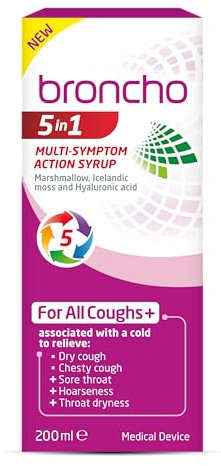 Bronchostop 5in1 Cough Multi-Symptom Action Syrup 200ml