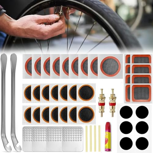JIAMIAN Kit Di Riparazione Della Bicicletta, Strumento Del Pad Di Riparazione Tracheale, Barra Di Riparazione Portatile, Adatto Per Le Aree Montuose, Biciclette Da Pendolare, Scooter