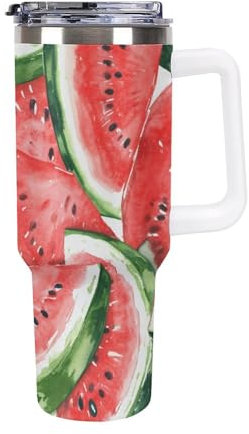 Wassermelone Borraccia Termica Stanley Con Cannuccia - Perfetta Per Mantenere Le Bevande Alla TempeRatteura DesideRattea 40oz