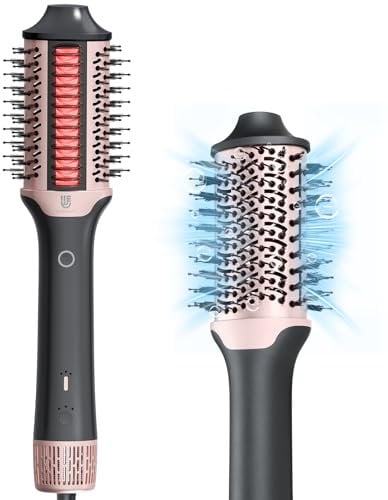 Webeauty [Dual Mode] Föhnbürste & Glättbürste, [4 in 1] Hohe Geschwindigkeit Warmluftbürste 110.000 U/min,schnelles Trocknen, Volumisieren, Glätten, Rundbürstenföhn Coanda Luftstrom für alle Haartypen