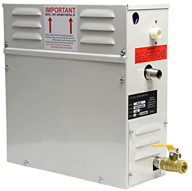 Dampfduschen-Generator-Set, 1 2KW Dampfgenerator Haushalt Dampfbad Sauna Trockenbachofen Nass Dampfer Dampfer Luxus Selbstdraining Dampfduschgenerator Kit mit digitalem Controller für gewerblichen Hei