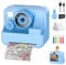 Kids Instant Camera 1080P with 32GB Card and 3 Rolls Printing Paper, Kids Camera, Gift for 3-12 Year Old Boys Girls (Blue)