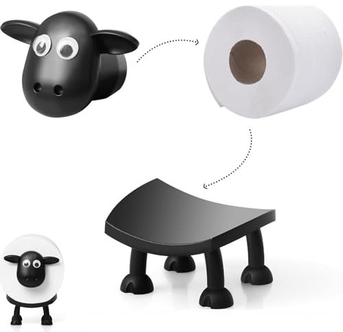 STGBCST Porte-papier toilette amusant en forme de mouton 16 x 8,5 cm pour rouleaux de 42 mm, pour papier toilette, porte-rouleau de papier toilette ou comme cadeau