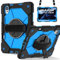 Tablet PC Taschen Hüllen Sleeves Compatible with Huawei MatePad Air 12 inch 2024 Tablet Case Full Protective Shockproof Case, Case with Pencil Holder&Rotating Multi-Function Grip Bracket(Black+Blue)