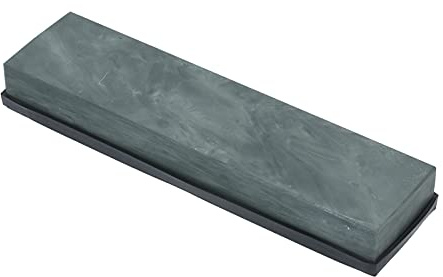 Schleifstein mit Körnung 5000, Polierstein mit Gummi-Steinhalter, feiner Schleifstein, 200 x 50 x 25 mm