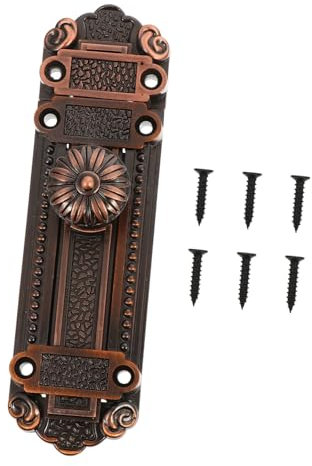 Lurrose Vintage Security Sliding Bolt Lock Door Lock Zinc Alloy Door Bolt Latch
