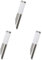 Smartwares – Außenleuchte –Wandfackel – Edelstahl – E27-Sockel – IP44, Silber (Packung mit 3)