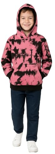 A2Z 4 Kids Tie Dye Hoodie Fleece - Sweat Hoodie T.D Baby Pink 5-6
