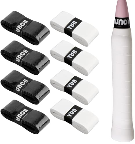 AYHYHLJZJ 8 Stück Griffband Tennisschläger, Tennis Griffband Selbstklebend, Tennisschläger Griffband rutschfest Anti Schweiß, Overgrip Tennisschläger, Griffband Badmintonschläger und mehr