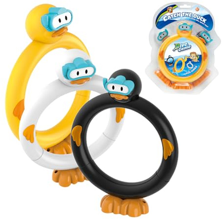 Zestivra Pool-Tauchspielzeug – 3er-Pack sinkendes Spielset, niedliche Cartoon-Enten-Clown-Gesichts-Tauch- und Apportierringe, lustige Badewasser | Kinderparty im Freien, Familienspaß