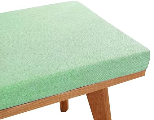 Outdoor-Bankkissen, 100 x 50 x 3 cm, dick, 3 cm, rutschfestes Sitzpolster, abnehmbarer Leinenbezug, Gartenfellkissen, bequemes Terrassenkissen für Sitzgelegenheiten im Freien
